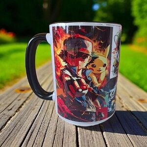 Fashion Pokemon Character Mug with Black Handle